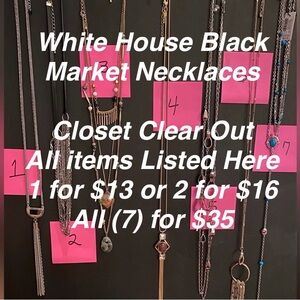 White House Black Market Necklaces (7) Costume Jewelry Accessories Bling